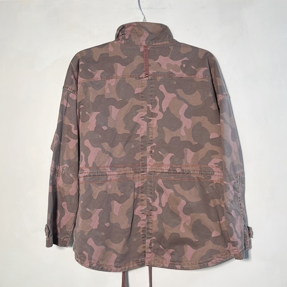 ANTHROPOLOGIE MARRAKESH Boho Blush Camo Cotton Anorak Urban-Chic Jacket SZ M - Picture 4 of 16